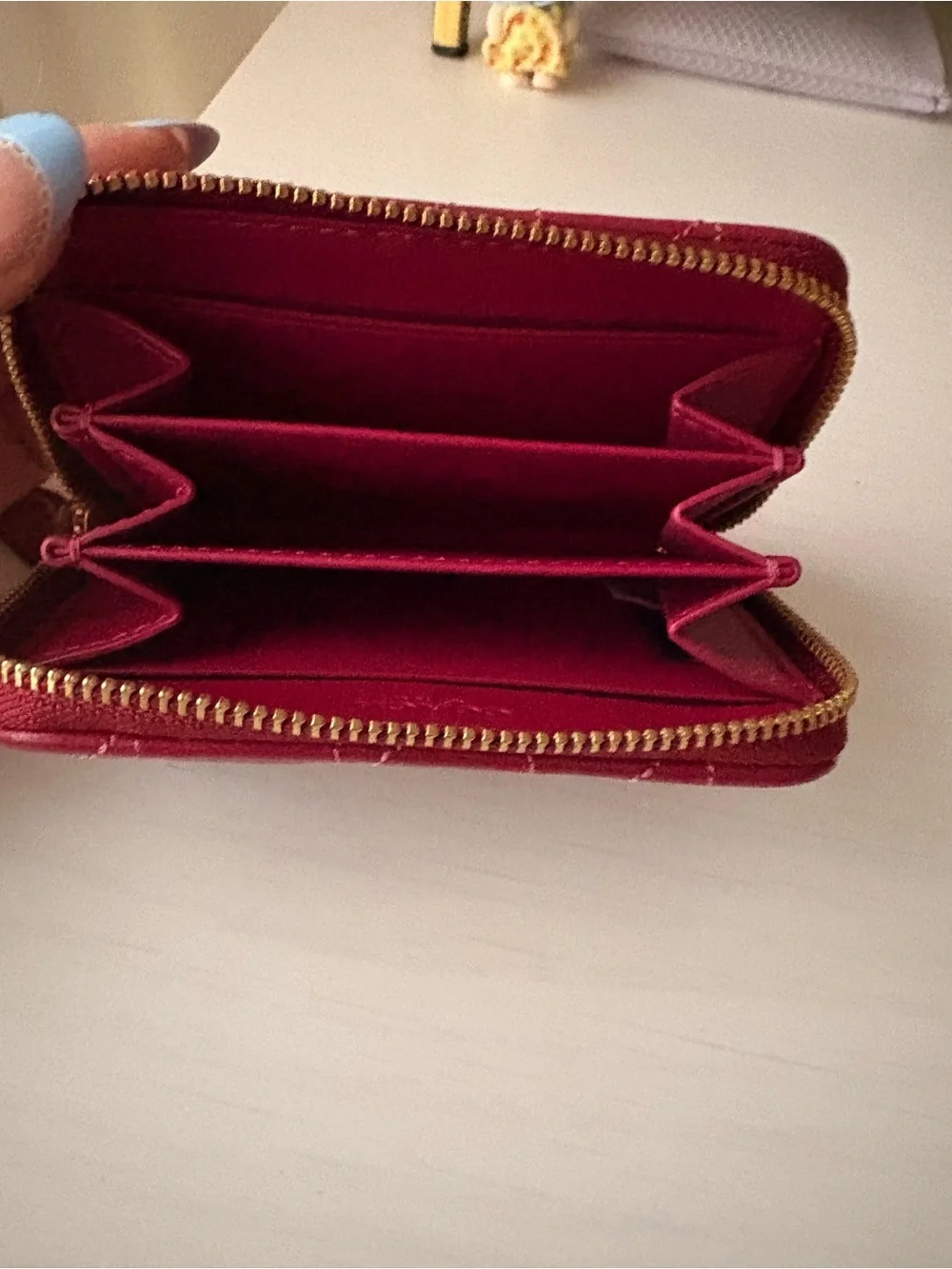 Coach Quilted Zip Around Card Case Wallet